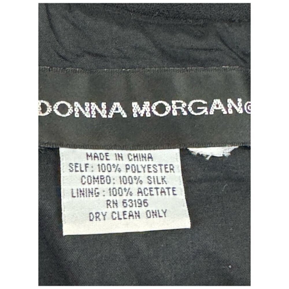 Donna Morgan Sheath Formal Evening Dress with Embroidered Sheer Sleeves Size 12 - Picture 3 of 10